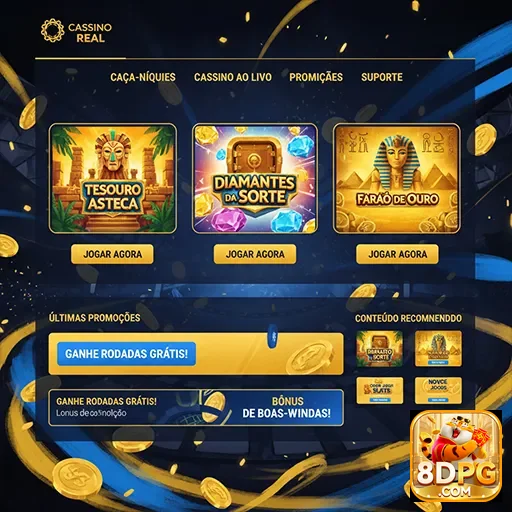 Promoções do cassino Real no 8dpg, com jogos e bônus atraentes para os jogadores.