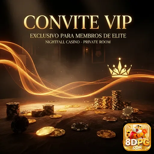 Convite VIP serviços especiais da 8dpg, destacando elegância e exclusividade.